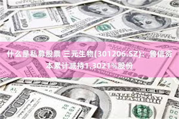 什么是私募股票 三元生物(301206.SZ)：鲁信资本累计减持1.3021%股份