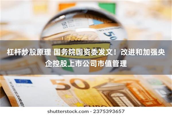 杠杆炒股原理 国务院国资委发文！改进和加强央企控股上市公司市值管理
